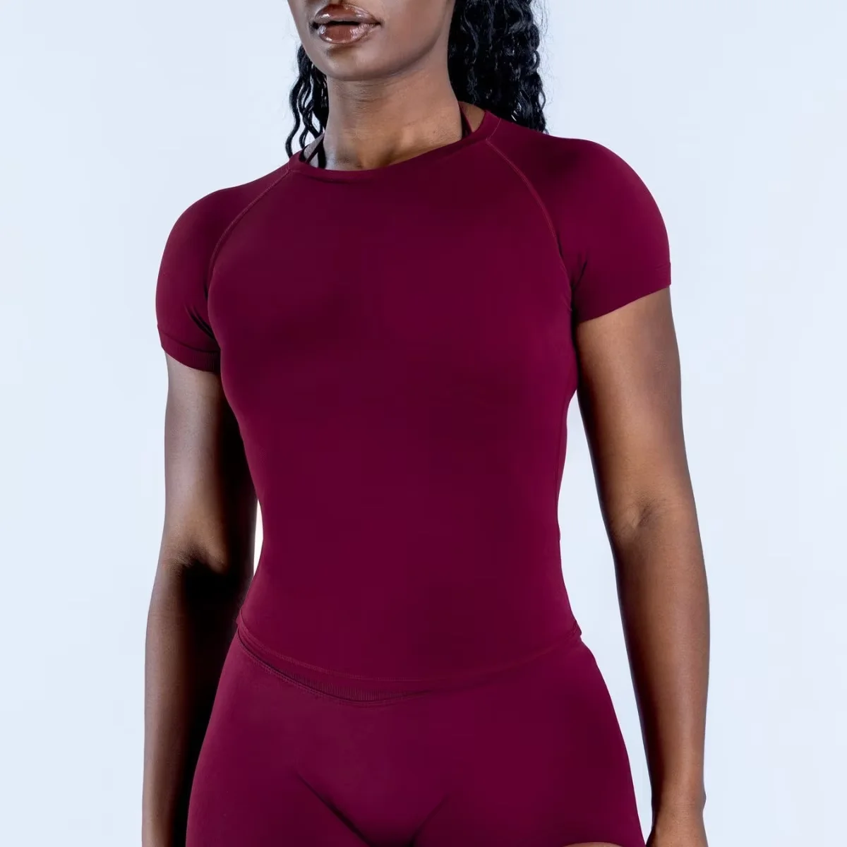 

BLAZEMOVE Impact Short Sleeve Top High Elasticity Moisture Wicking Tight Fitting Seamless T-shirt Women Versatile Top