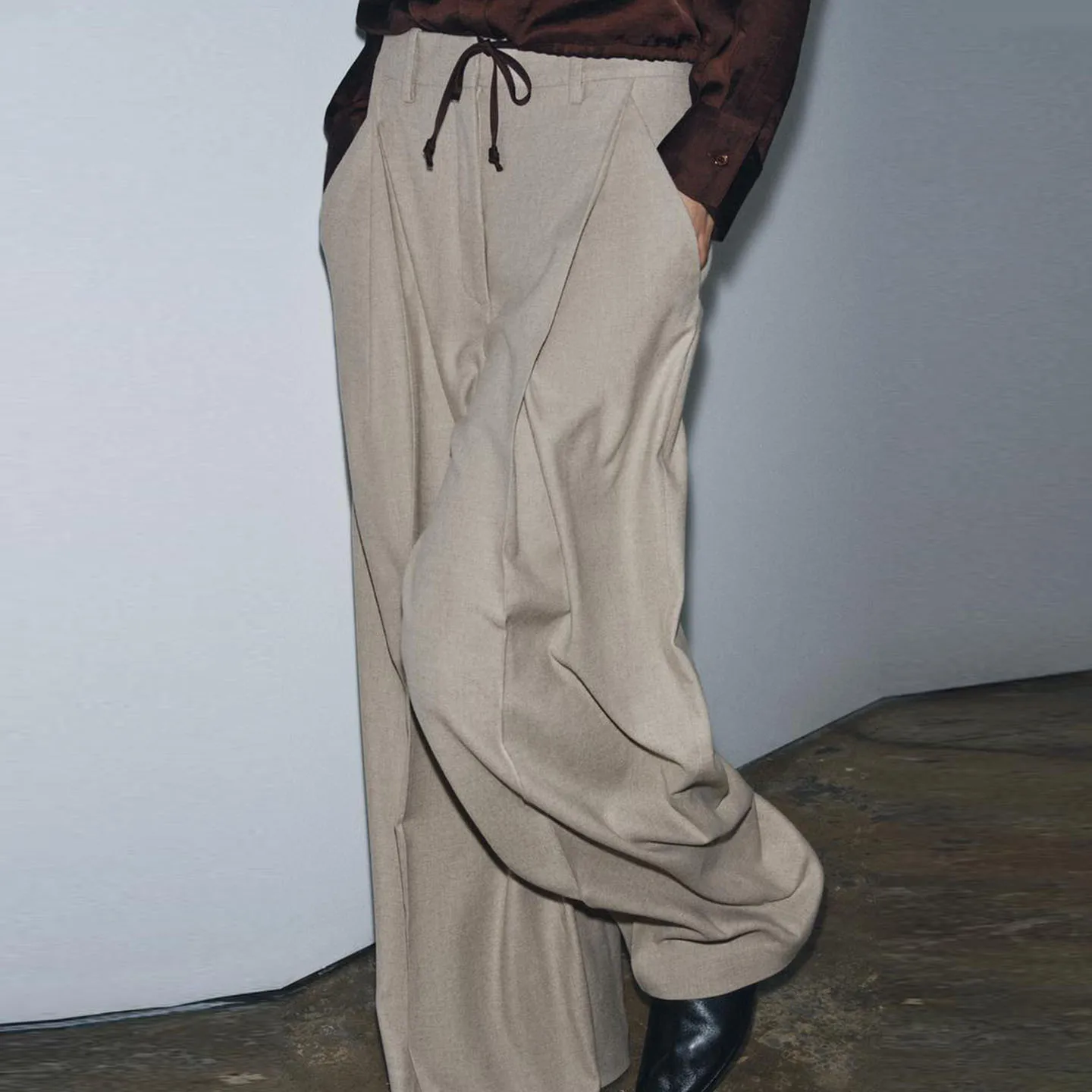 Z سراويل Faion النسائية 2025 الجديدة Sle عالية الخصر مستقيمة الساق فضفاضة تناسب متعددة الاستخدامات ملابس العمل للسيدات #2