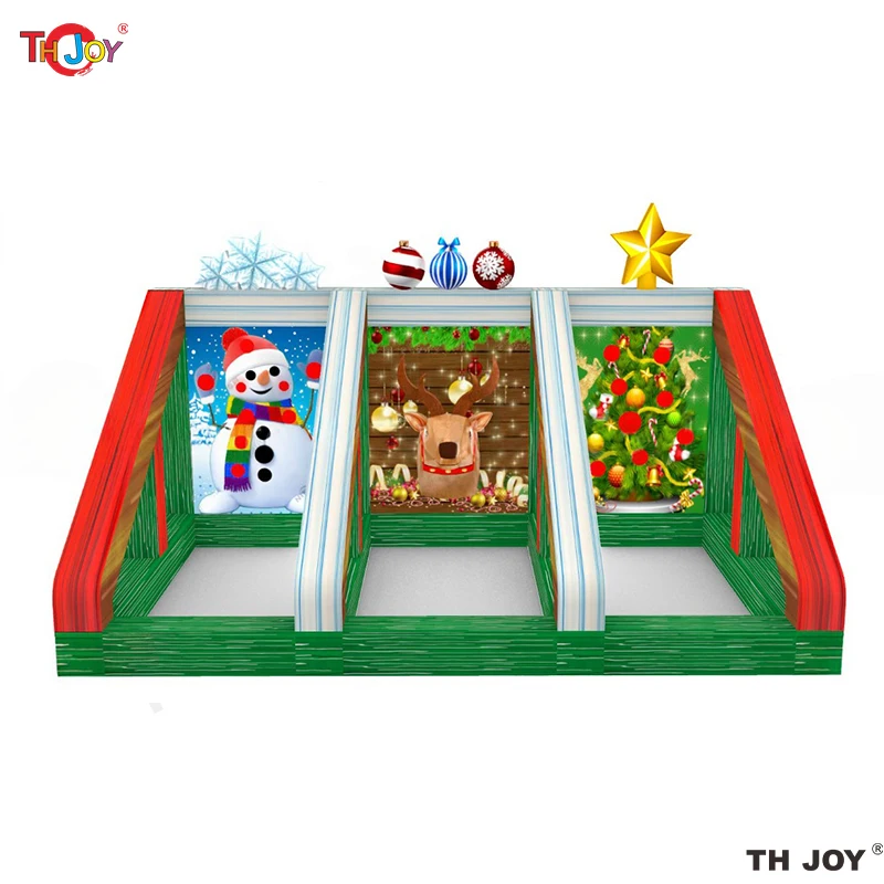 Jeu de carnaval gonflable 3 en 1 sur le thème de Noël 5x3m