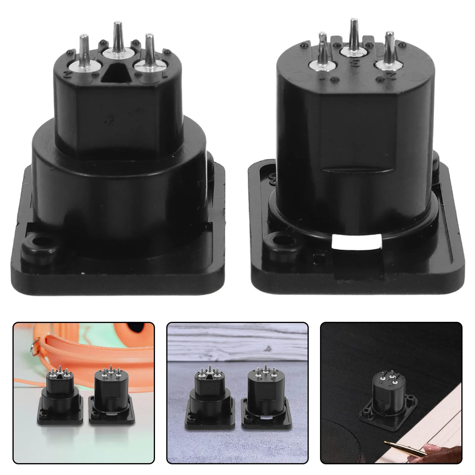 

6Pcs Xlr Panel Mount Connector 3-Pin Female Socket Chassis Mount for Microphone Speaker Audio Equipment High-Fidelity Secure