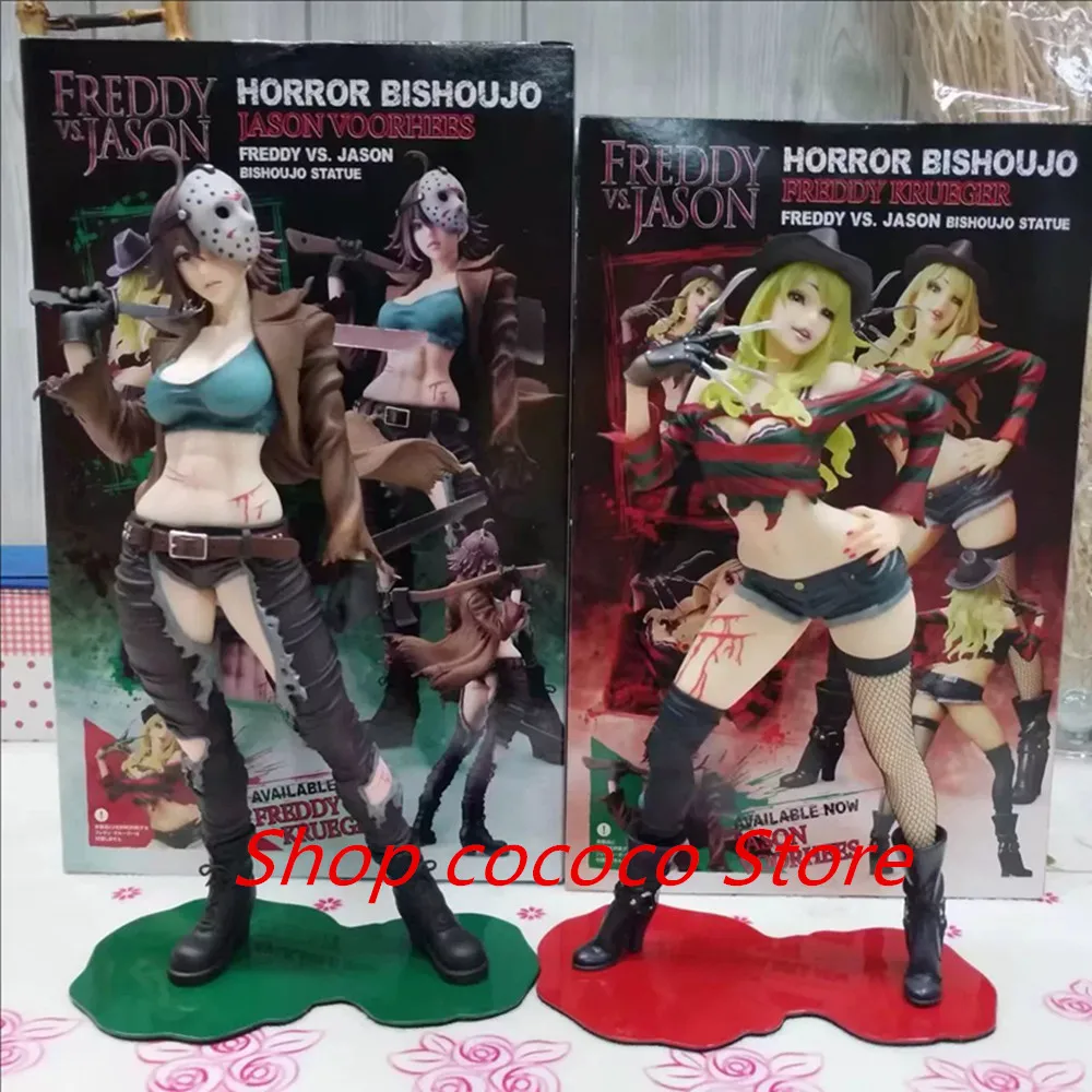 23 см фигурка ужасов Bishoujo Jason Voorhees, игрушки, аниме Фредди против Джейсона, экшн-фигурка, коллекционная модель, кукла из ПВХ, подарок