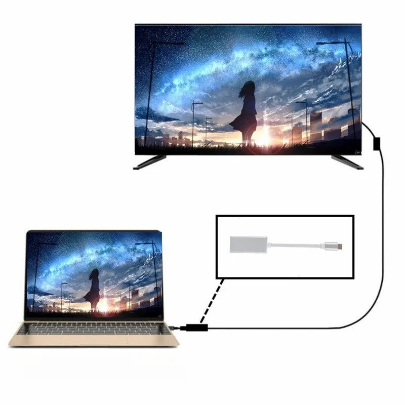 Кабель-переходник с USB C на DisplayPort 4K для монитора порта дисплея, переходник Type-C на DP, совместимый с ноутбуком Thunderbolt3/4