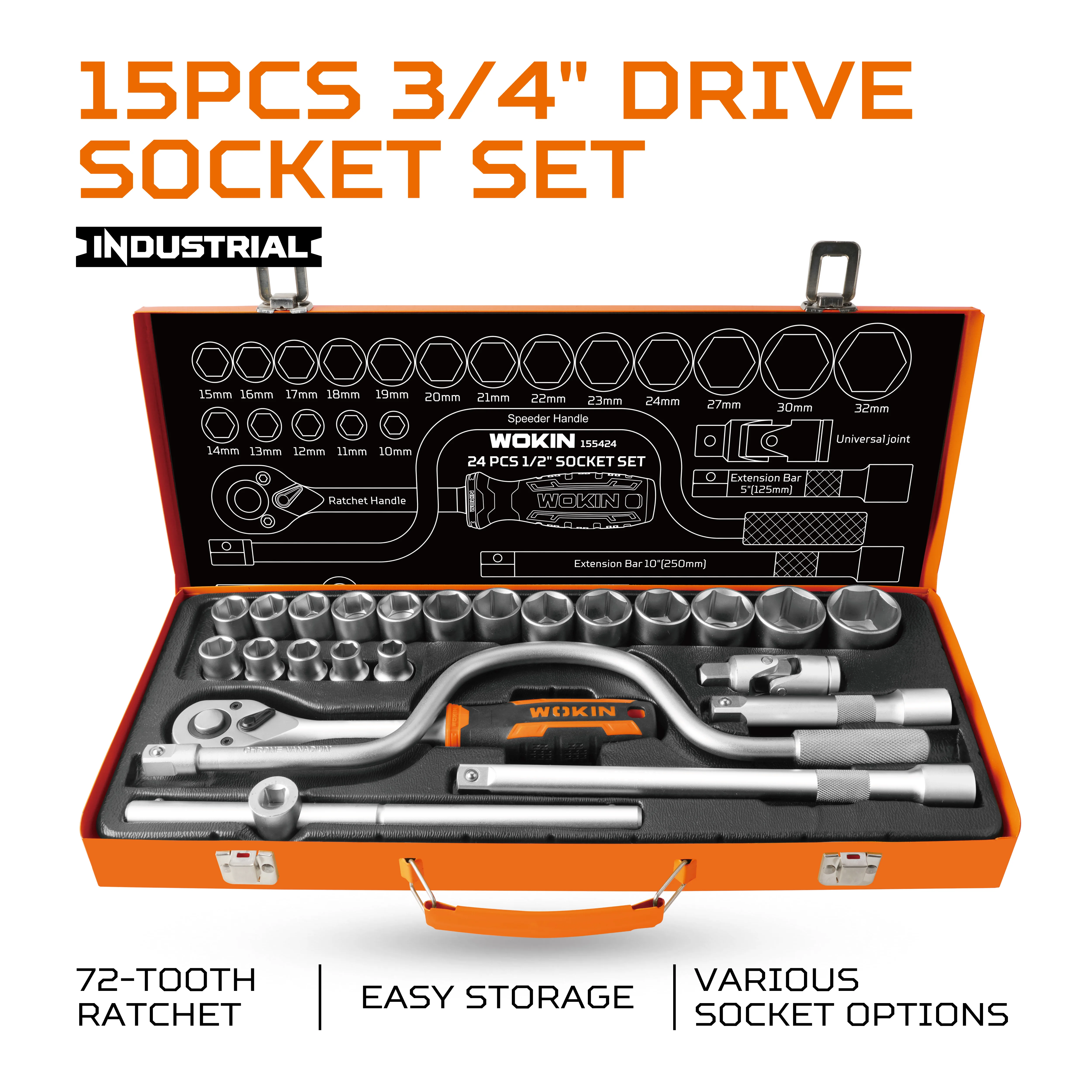 155424 24pcs 1/2in Tool Wrench - Socket Set review and price