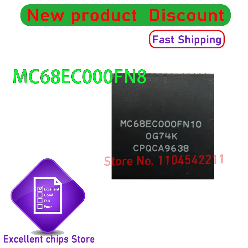 MC68EC000FN8 MC68EC000 PLCC68  5PCS/LOT