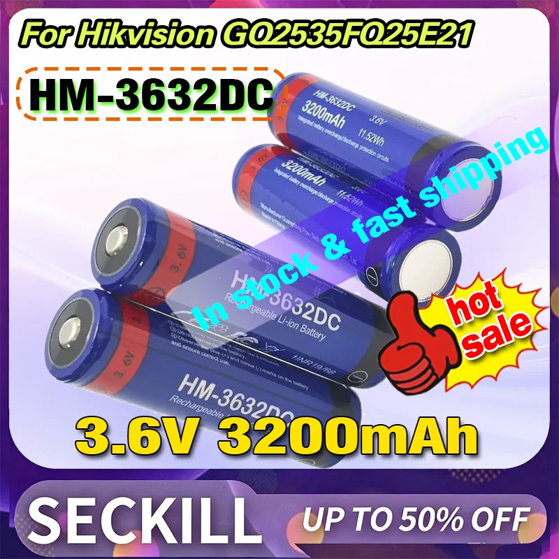 

New HM-3632DC 3.6V 3200mAh for Hikvision GQ2535FQ25E21 Thermal Imaging Searcher Battery