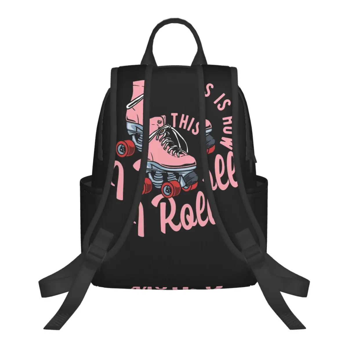 Retro Roller Skates Colorful (5) Student Backpack School Bag Hiking Travel Daypack for Boys Girls Bookbag Shoulder Bags