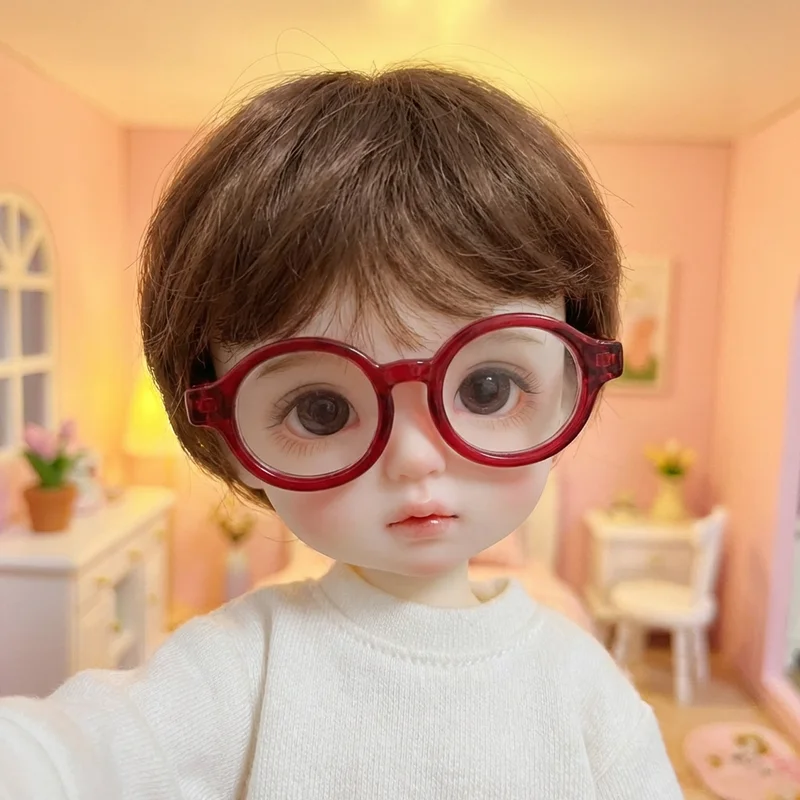 

1 шт. миниатюрные очки для кукольного домика, цветные круглые очки, аксессуары для демонстрации в кукольном домике