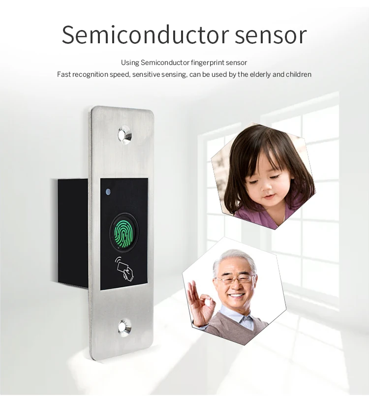 Outdoor Standalone Metal Door Lock Biometric Fingerprint Access Control Scanner RFID 125KHZ Embedded Reader 3000user