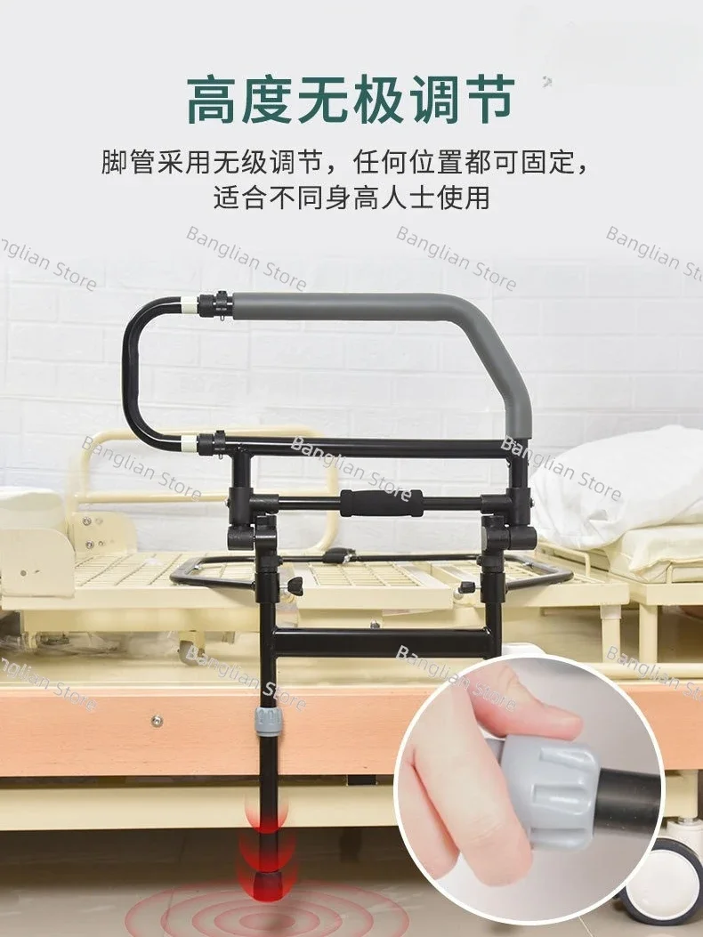 Blue Shield Bedside Armrest for Elderly Wake up Assist for Pregnant Women Safe Rise Assist Armrest for Landing Foldable