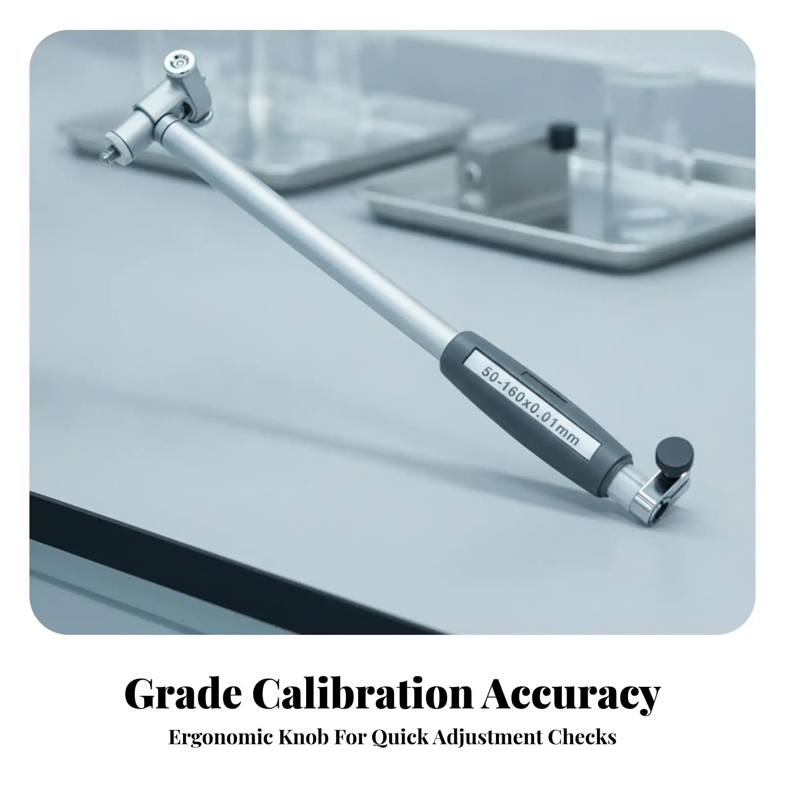 Inner Diameter Measuring Tool with 0.01mm Resolution and Blue Storage Case for Cylinder and Bore Checks