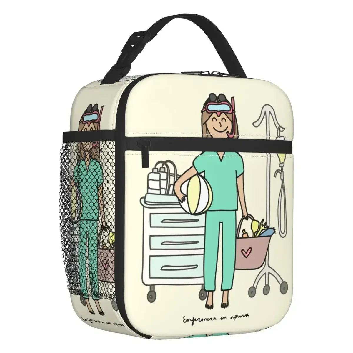 

Doctor Nurse Enfermera En Apuros Portable Lunch Boxes Leakproof Nursing Cooler Thermal Food Insulated Lunch Bag School Children