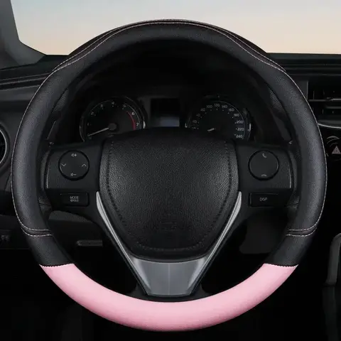 10 best sales fiat 500 leather steering wheel cover - №1