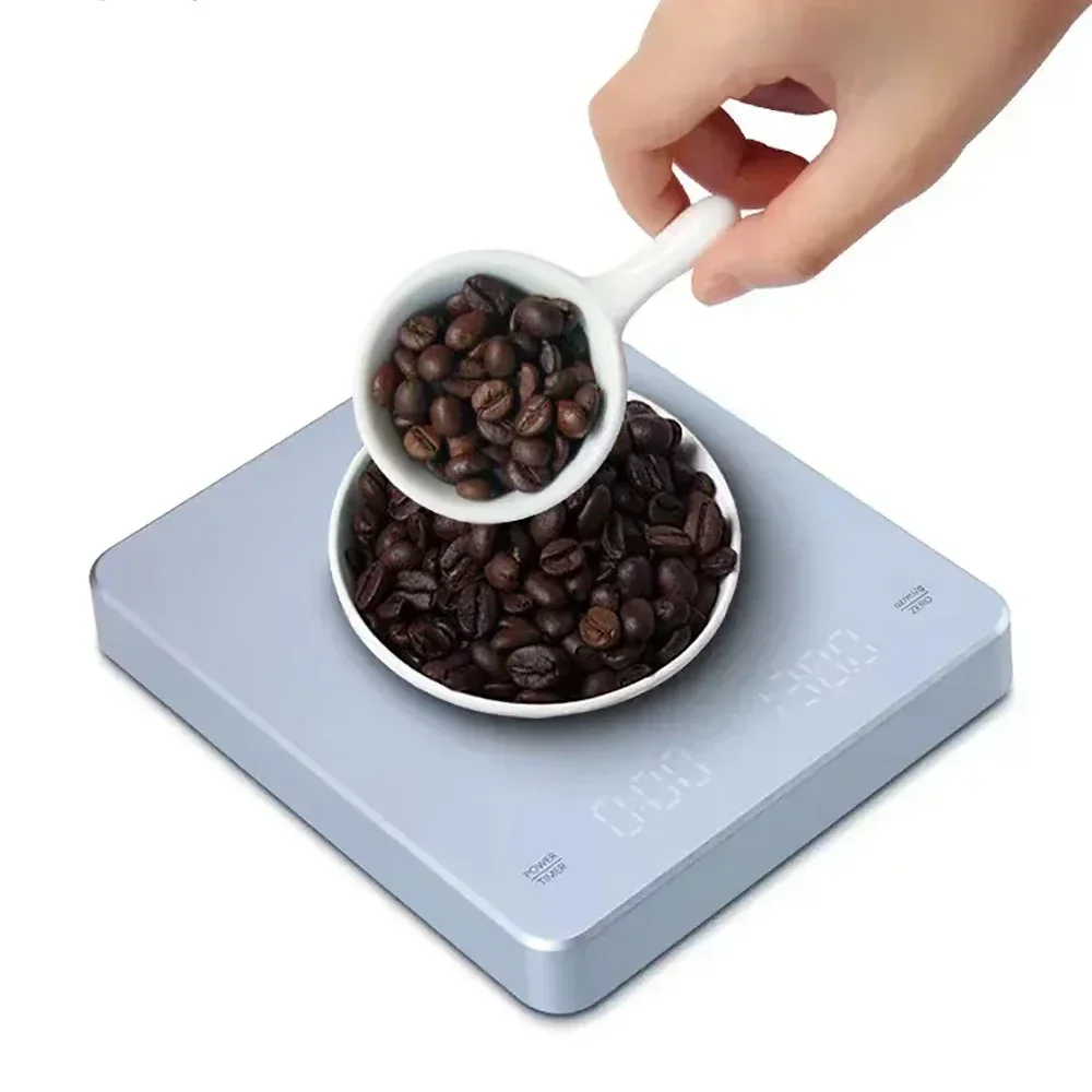 3 kg/0,1 g Digitale Kaffeewaage, wiederaufladbare Espresso-Mini-Kaffeewaage, Tropfkaffeewaage, Lebensmittelwaage, präzise Küchenwaage mit Timer