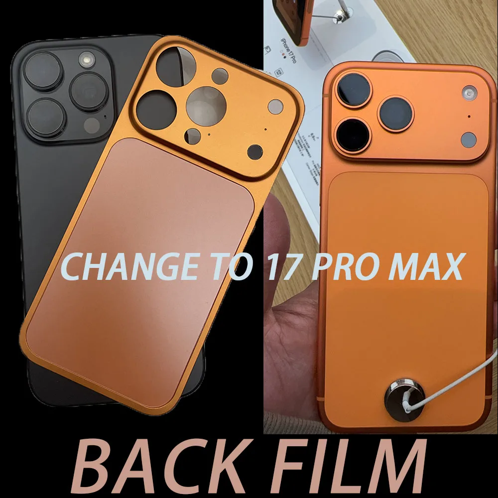 Phone Sticker AG Back Film For Iphone 16 Pro Max 13 14 15 99% Similarity Change To 17 Pro Max Back Cover Metal Protective Film