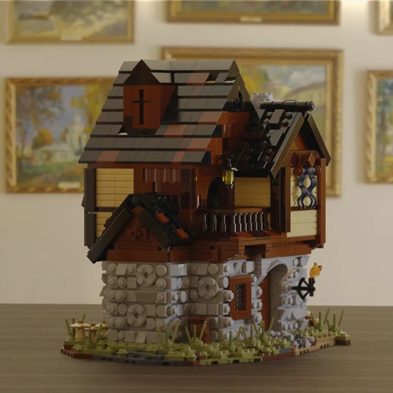 2242 pezzi MOC Modularità personalizzata Casa medievale Architettura Castello Blocchi di costruzione Mattoni di montaggio Giocattolo Regalo di compleanno
