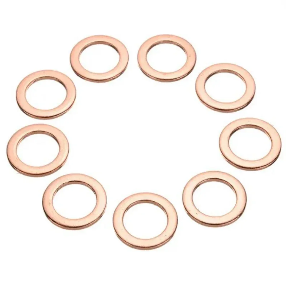 50/10 قطعة النحاس غسالة حلقة مسطحة الختم فاصل M5 M6 M8 M10 M12 M14 يا حلقة طوقا الصلبة الرقائق الوسادة حوض التوصيل إكسسوارات الأجزاء الداخلية للكمبيوتر #5