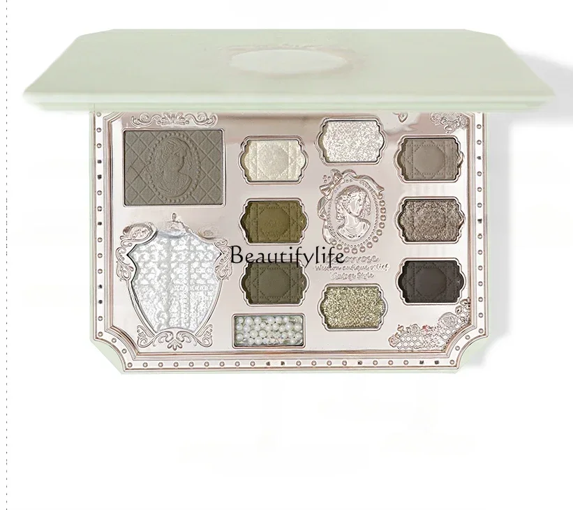 

Moss Green Eyeshadow Blush Highlight Makeup Palette Matte