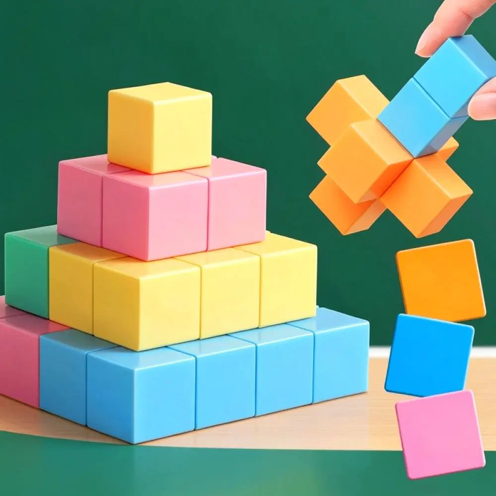 3D Magnetic Cube Construction Set Math Geometry Learning Aid For Primary Students Educational Blocks Toy