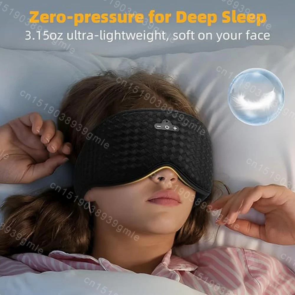 Bluetooth 3D Eye Mask Sleep Headphones Soft Cotton Blindfold Wireless Sleep Mask Speaker Microphone Comfortable Music Earphones
