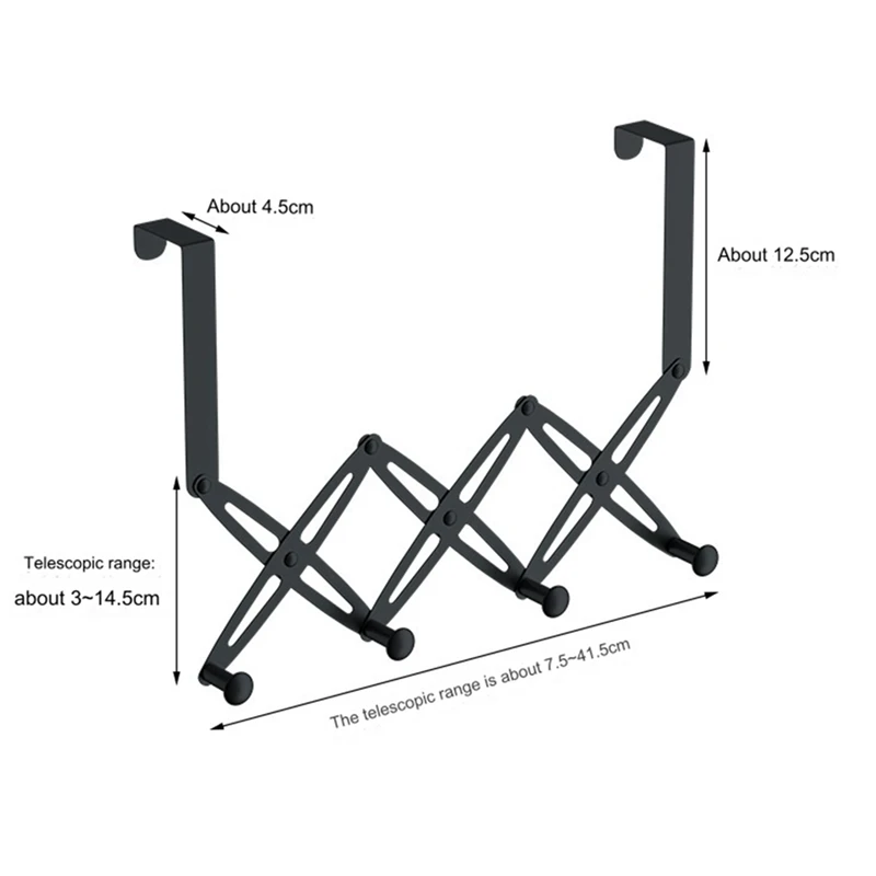 Gantungan pintu baja tahan karat dapat ditarik di atas pintu empat kait 1 buah
