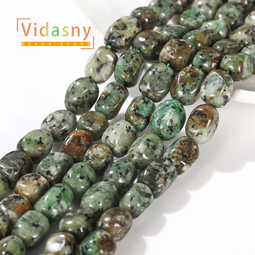 8-10mm Natürlicher Afrikanischer Türkis Stein Unregelmäßige Ovale Lose Perlen für Schmuckherstellung DIY Armbänder Zubehör – Detail 6
