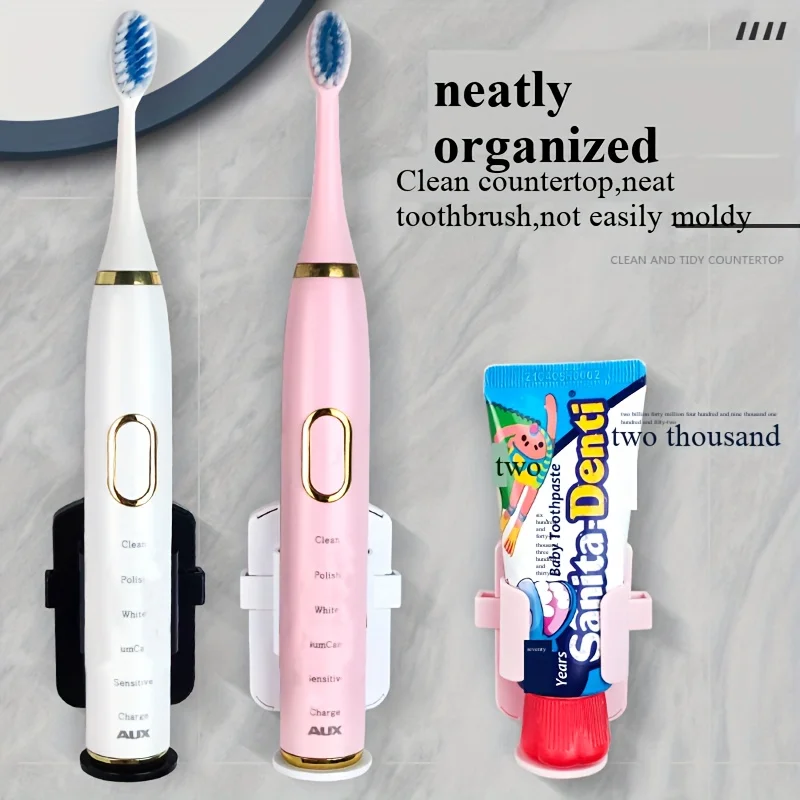 A Gravity-Sensing Electric Toothbrush Holder, Wall-Mounted Storage Rack Without the Need for Drilling