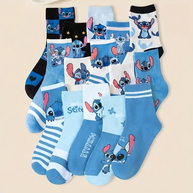 

15 Pairs of Summer Fashion Set With Japanese Cartoon Anime Pattern Men's and Women's Mid Length Socks Suitable For Outdoor Wear