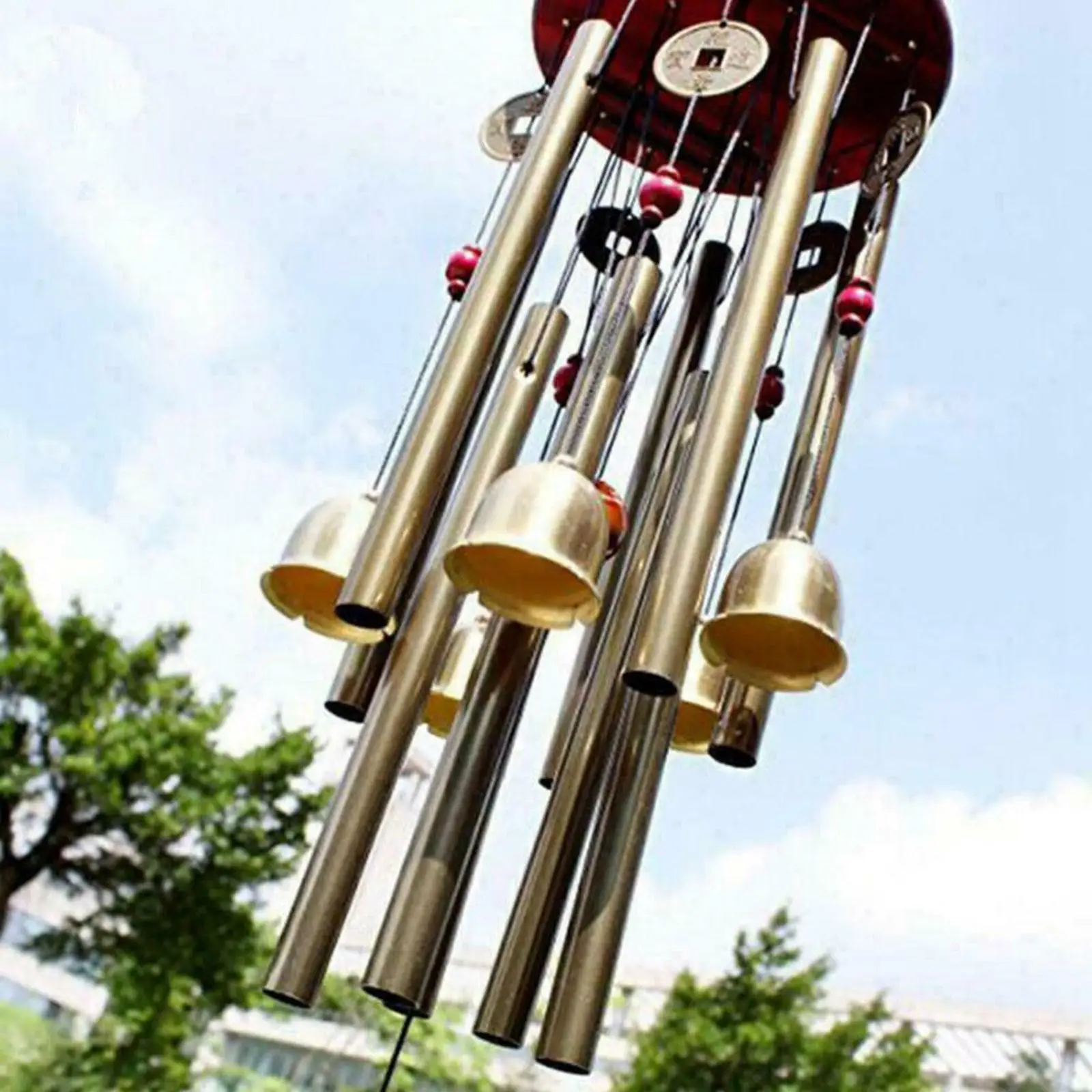 Aluminium Tube Chinese Lucky Wind Chimes Windchime Metal Chapel Bells Outdoor Garden Yard Backyard Home Decor Tubes Ornament