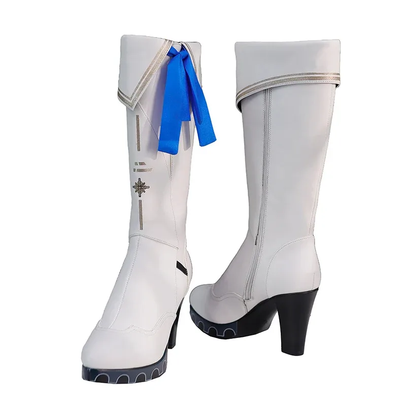 LQPhoebe Cosplay Costume Game Wuthering Waves Shoes Role Play White Long Boots Halloween Party Christmas Accessories Props Women
