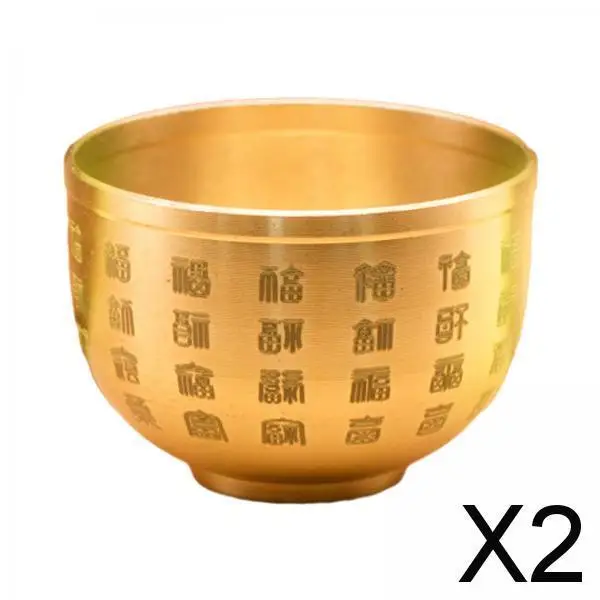 2X Treasure Basin Sculpture Housewarming Gift Cornucopia Brass Feng Shui Bowl