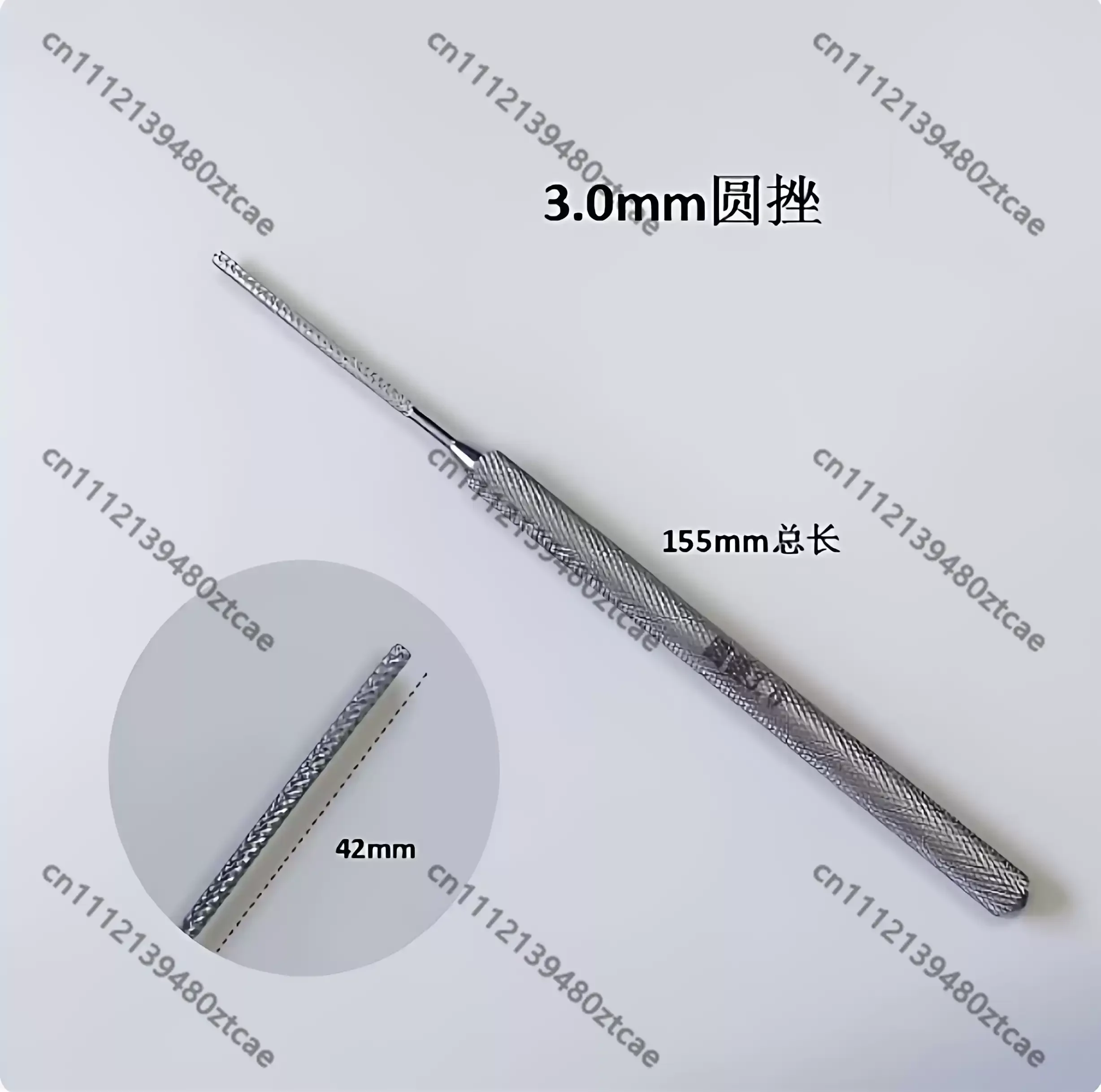 Medical round bone file for human and pet orthopedic surgery, used for bone grinding and bone plate polishing