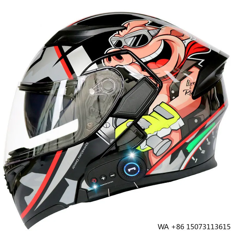 Modular Motorcycle Helmet Comfort Lining Safety Flip-Up ABS Material Adult Street Racing Scooter