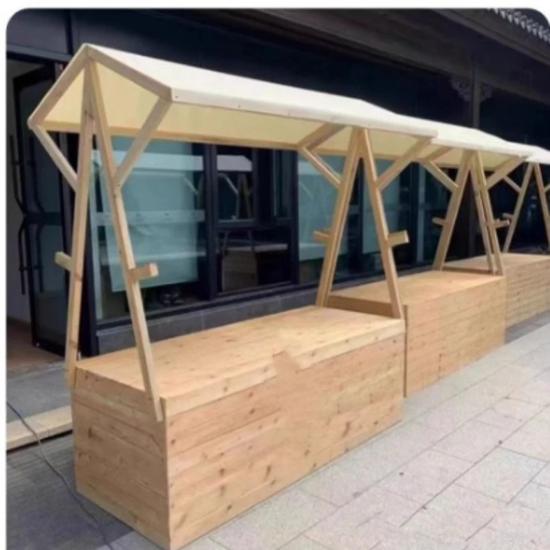 Ausstellungswimmer für den Nachtmarkt, Außenrahmen, Standdisplay, Massivholzstand, Gerüstmarktbox