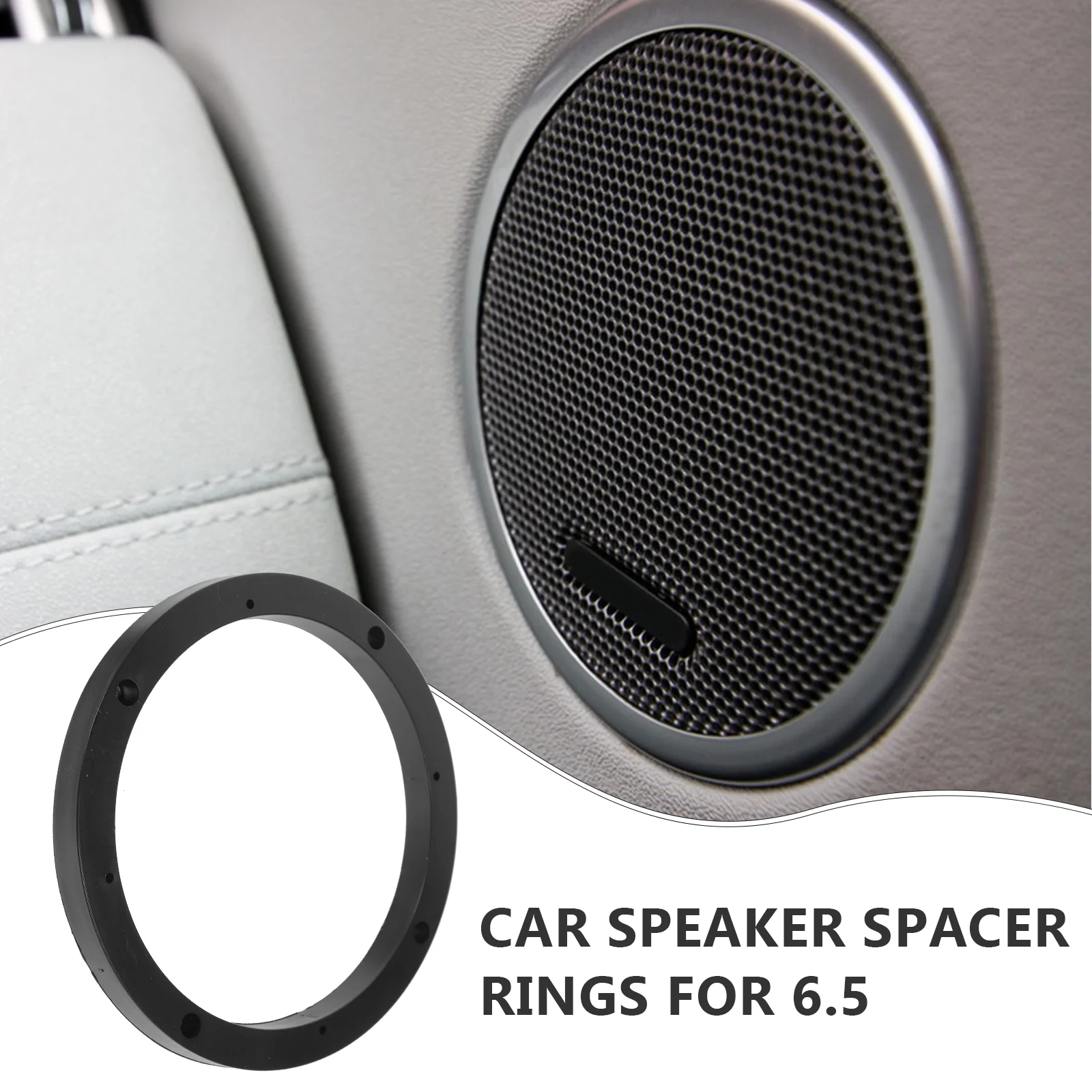 2 Pcs Door Speaker Ring Pad Car Spacer Cushion Adapter Replacement Plastic 65 Inch Speakers