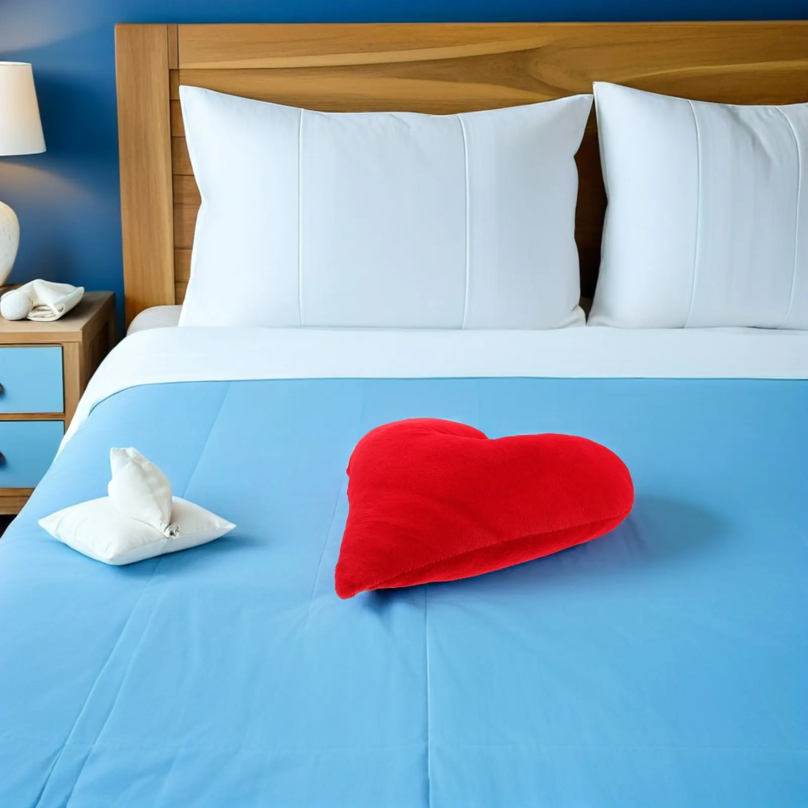 

Heart Shaped Throw Pillow Red Soft Decorative Cushion for Valentine Bedroom Couch Home Decor 15 Inch Love Cushion