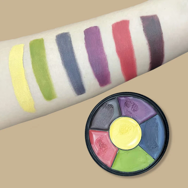 

6 Colors Face Body Painting Oil Safe Kids Flash Tattoo Painting Art Halloween Party Makeup Fancy Dress Beauty Palette Non Toxic