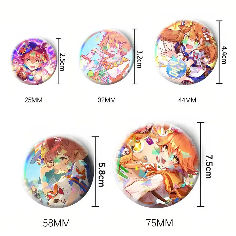 matikanefukukitaru Umamusume Pretty Derby UMA  75mm 44mm 25mm Brooch Backpack Hat Pins Accessories Toys Badge