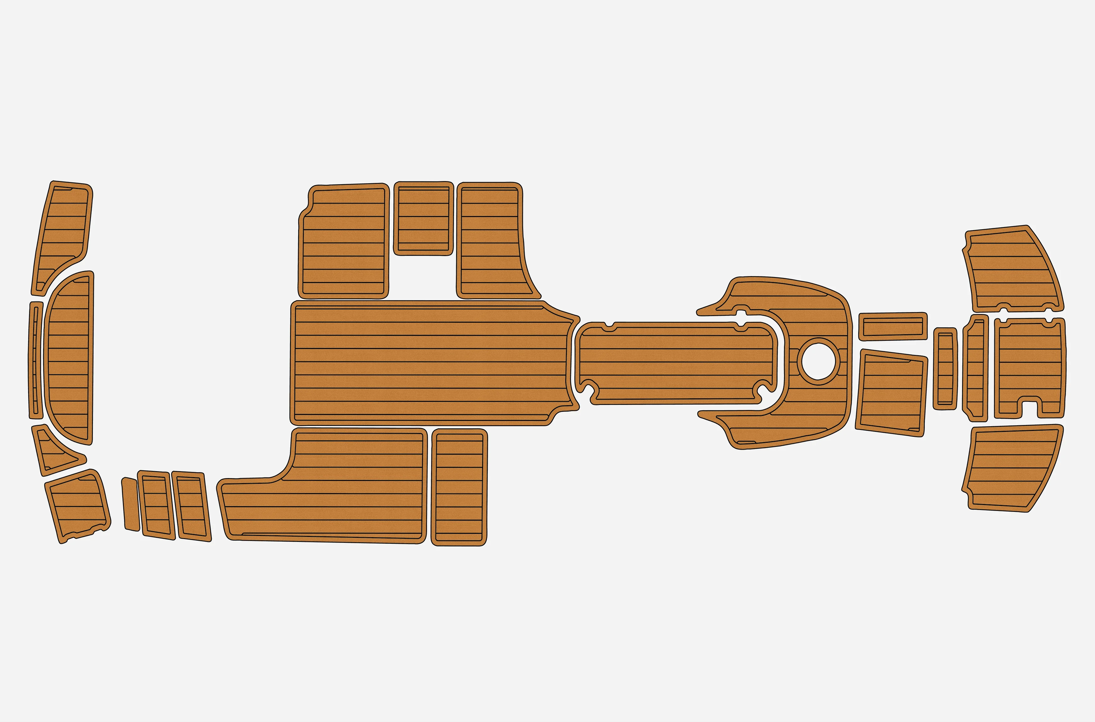 

Нескользящий коврик из морского искусственного тикового EVA — 2001 Caravelle Deck 21 самоклеящаяся подкладка для палубы лодки 1/4 дюйма (6 мм) для кабины и палубы