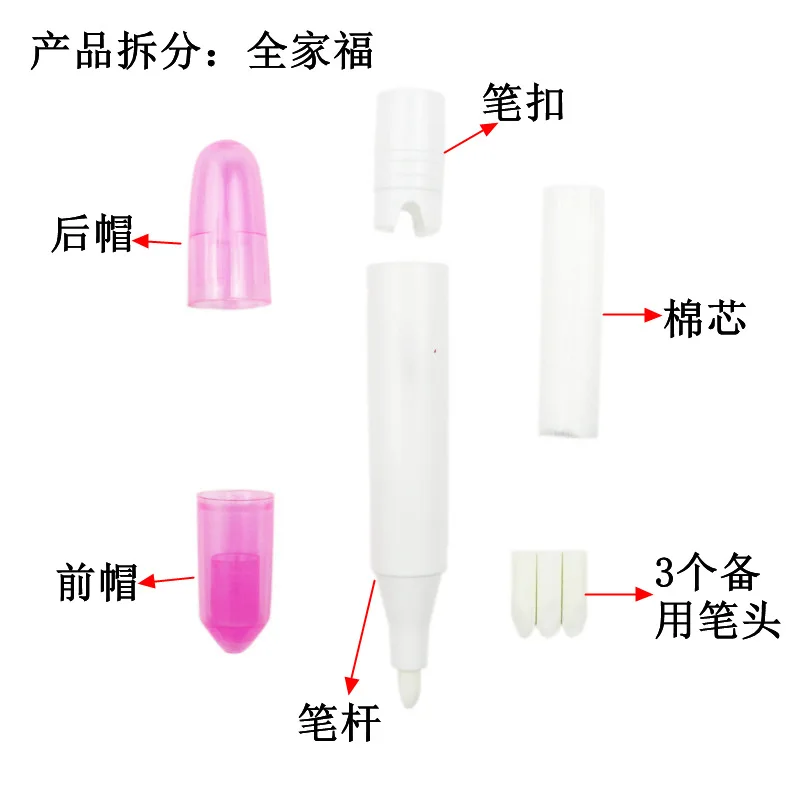 Nail Art Corrector Pen Remove Mistakes with 3 Tips Newest Nail Polish Remover Pen Cleaner Erase Manicure