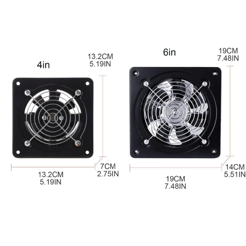 산업용 벽걸이 환기 팬 추출기 팬, 주방 욕실 및 세탁실용 창문 배기 팬, 220V