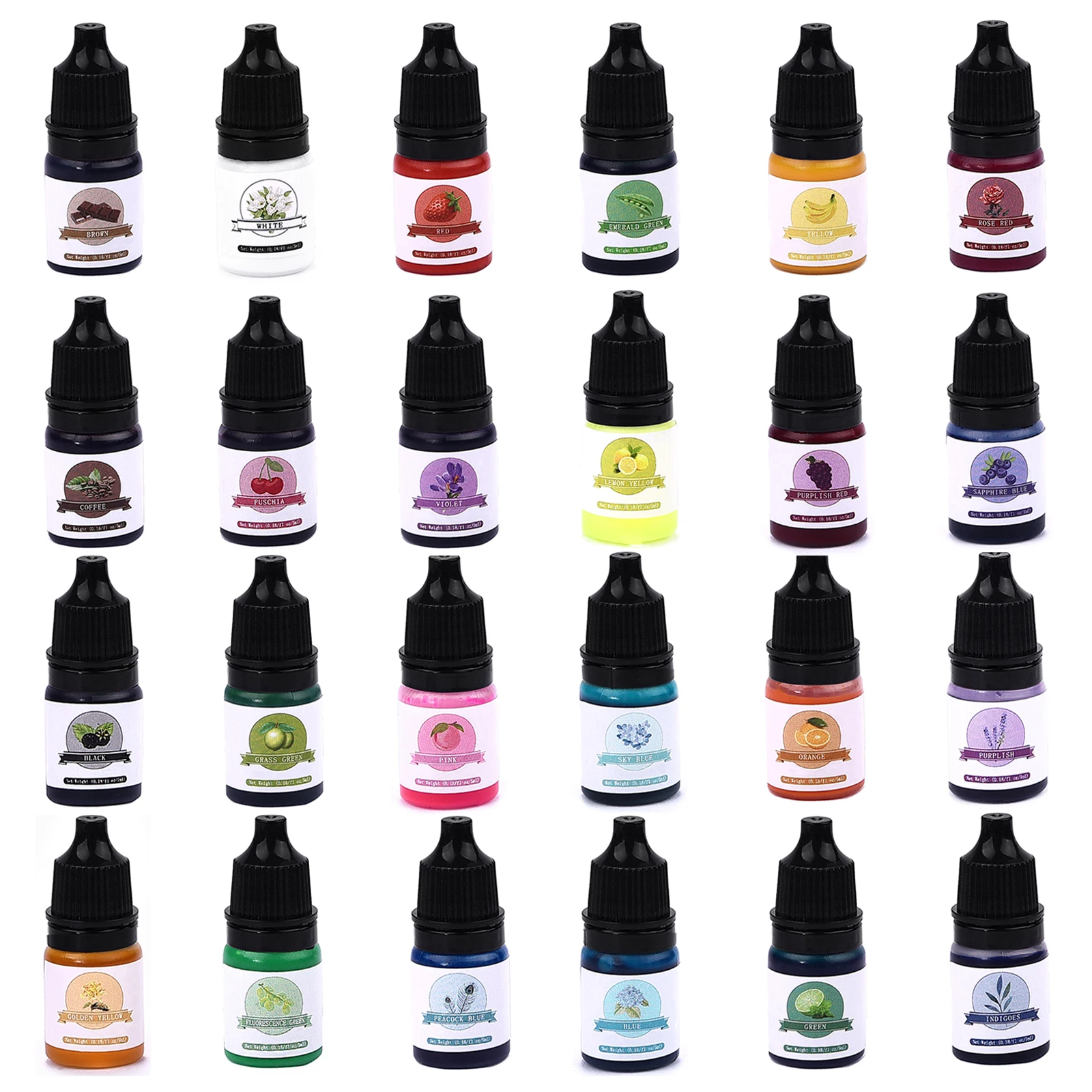5ml 30Colors Resin Pigment Liquid Colorant Dye DIY Epoxy Resin Mold Glue Crafts Jewelry Making Supplies Epoxy Color Pigment Dye