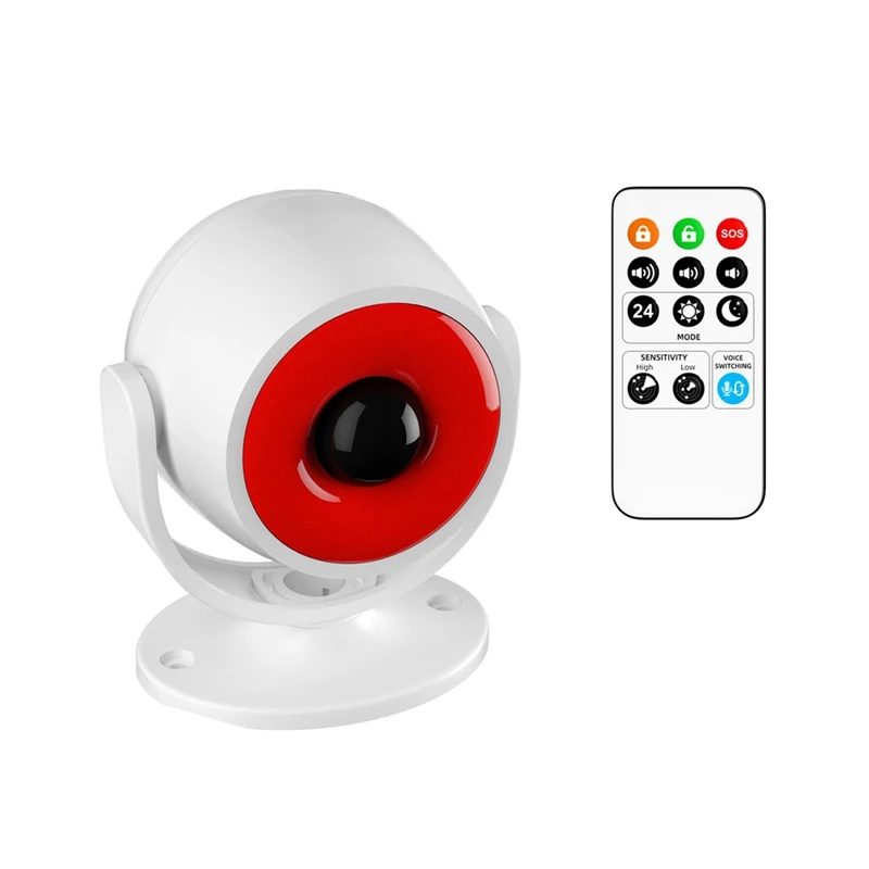 

BHBD-Indoor Sound And Light Infrared Alarm Human Body Induction Detector Anti-Theft Alarm Infrared Detector Remote Control