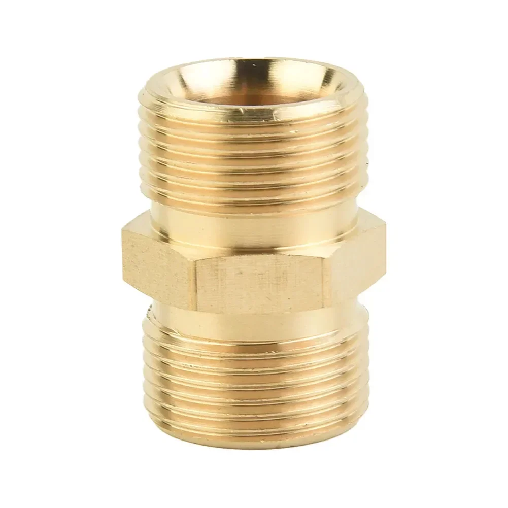 1pc M22/15 Mm Male Adaptor Power Pressure Pump Hose Outlet Brass For Karcher Fittings Gargen Power Tools Parts