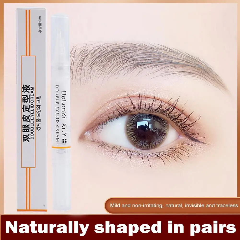 

Eyelid Cream Pen Invisible Double Fold Eyelid Paste Makeup Eye Stripe Lift Tool Self-adhesive Natural Tape Beige Clear S1V2