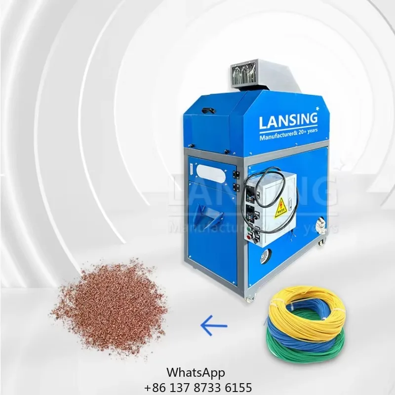 80kg/h Scrap Copper Wire Separator Machine Mini Granulator Machine Copper Electric Cable Granulator Copper Wire Granules