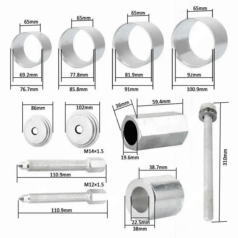 31pcs Wheel Drive Bearing Removal Installation Tool Kit Set For Front-wheel Drive Iron Sleeve Bushing Bearing Disassembly Puller