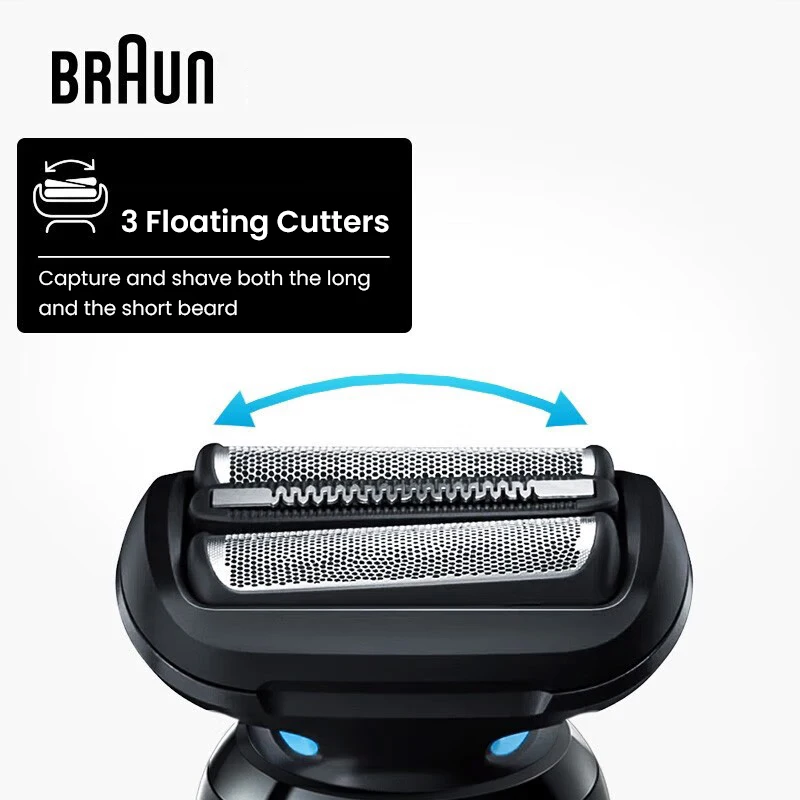 براون 50-B4200cs ماكينة حلاقة كهربائية الرطب والجاف الحلاقة العائمة رئيس شحن سريع شحن إشارة مادة الفولاذ المقاوم للصدأ
