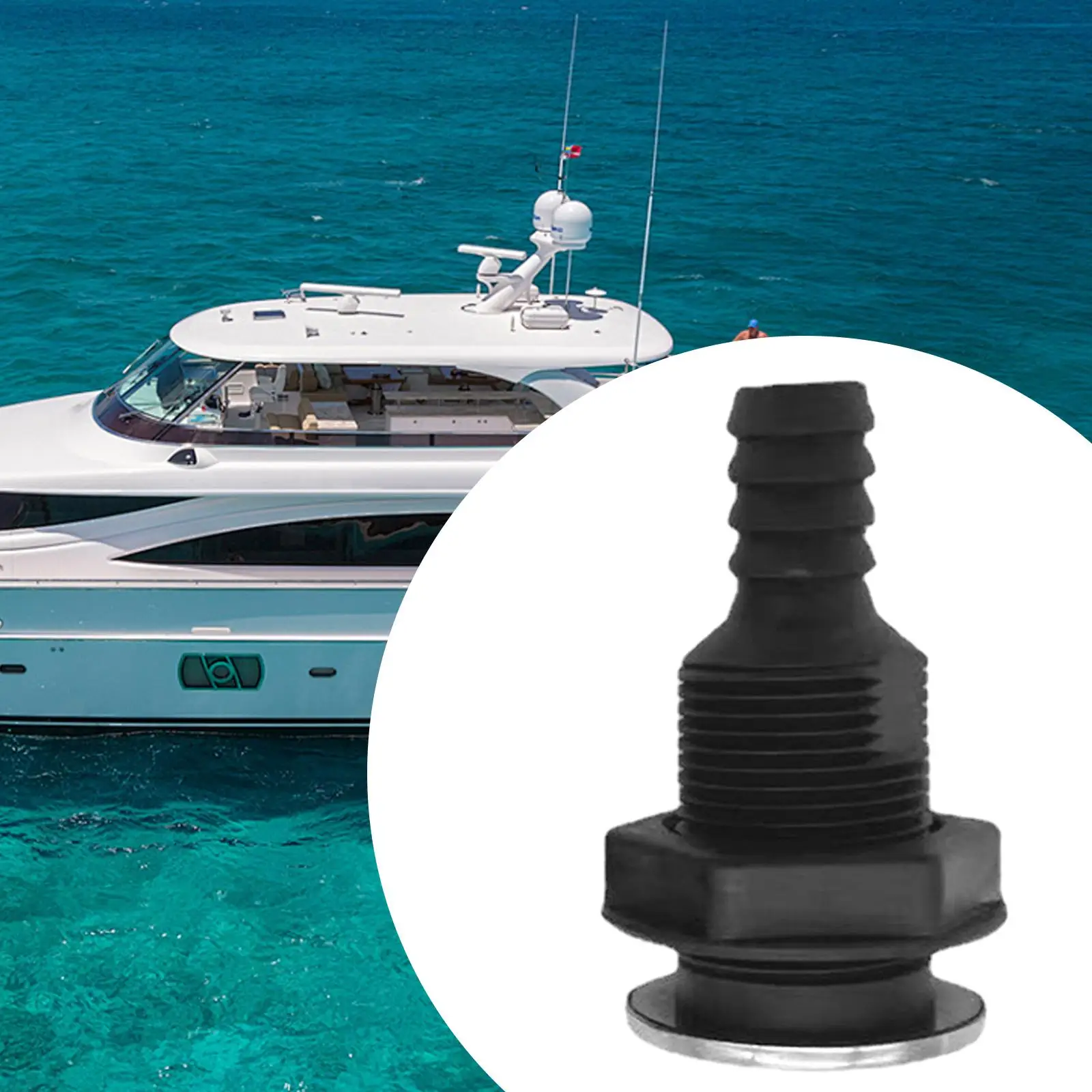 

thru Hull Fitting Bilge Pump Drain Convenient Installation Professional Repair Parts Water Outlet Boat Plumbing Fittings Yacht