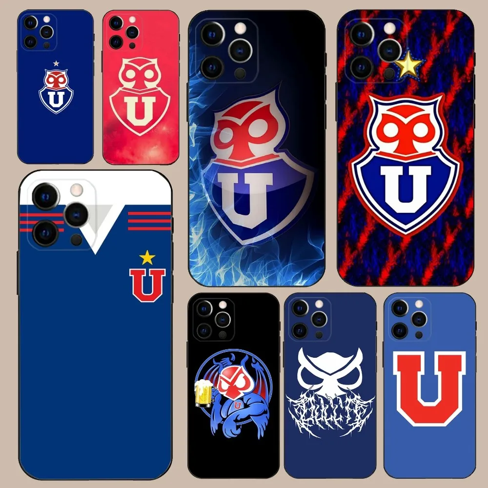 C-Chile U-University Logo Phone Case For iPhone 16,15,14,13,12,11,Pro,X,XS,Max,XR,Plus,Mini Soft Black Cover