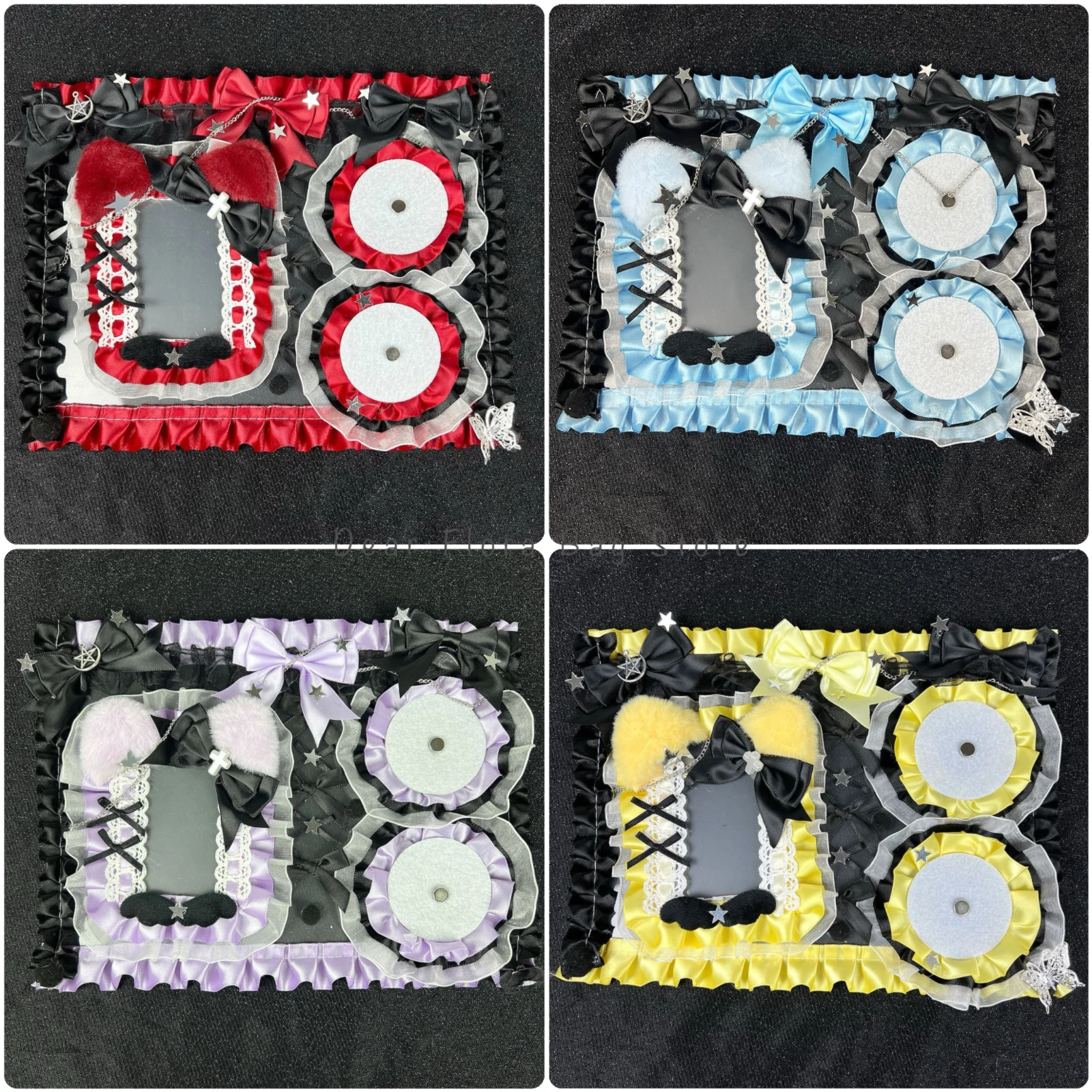 New Ita Bag Anime Badge Holder Cute Ribbon Lace Pin Organizer Itabag Decorative Insert Board Accessories DIY Display Badge Board